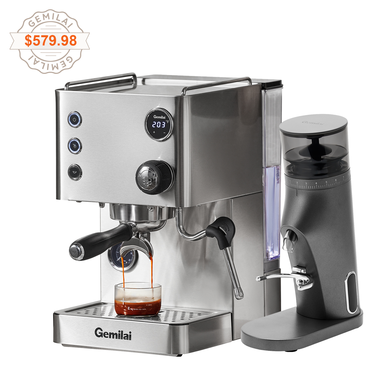 Powerhouse G3007L Espresso Machine with G9010B Coffee Grinder