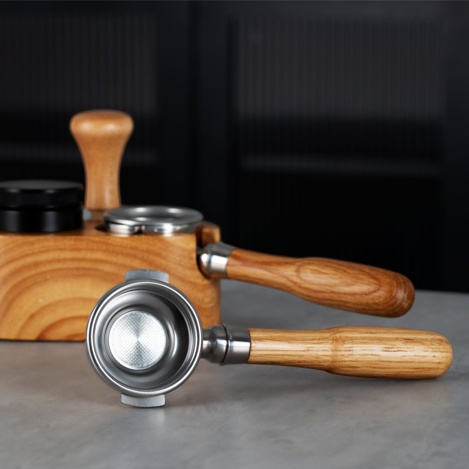 58mm Bottomless Portafilter, 2 Ears with Double Cup Filter Basket - Gemilai