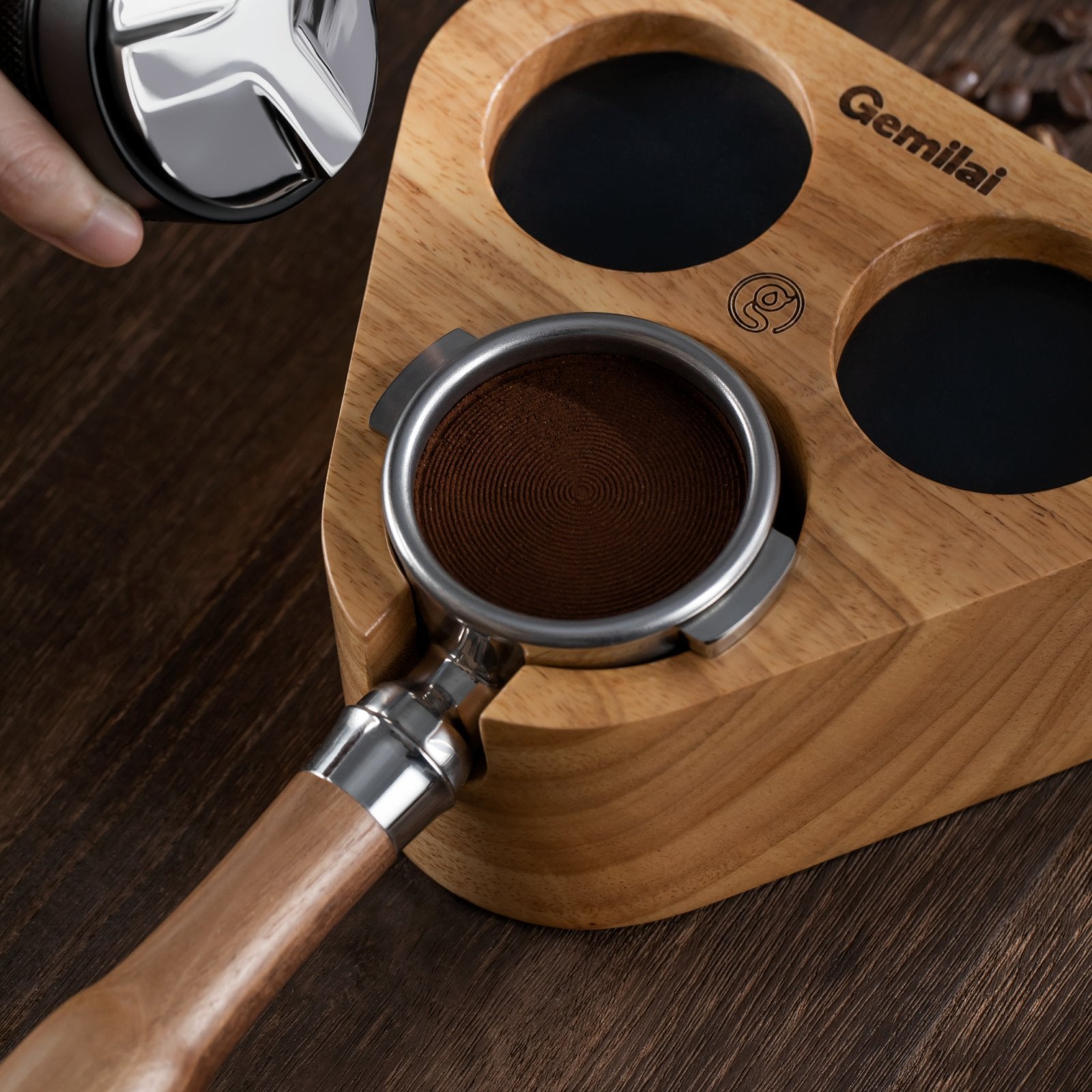 58mm Bottomless Portafilter, 2 Ears with Double Cup Filter Basket - Gemilai