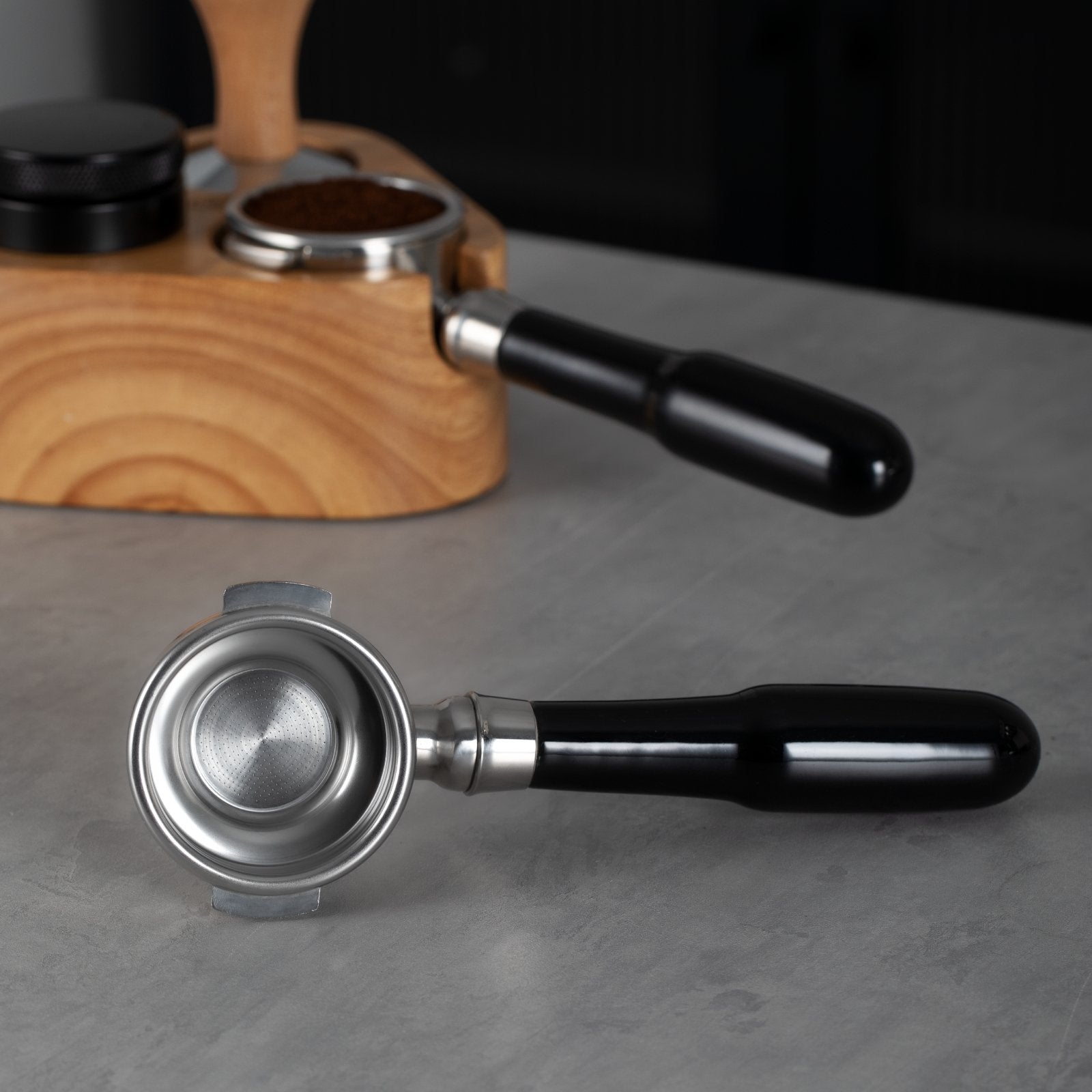 58mm Double Spouts Portafilter, 2 Ears with Double Cup Filter Basket - Gemilai