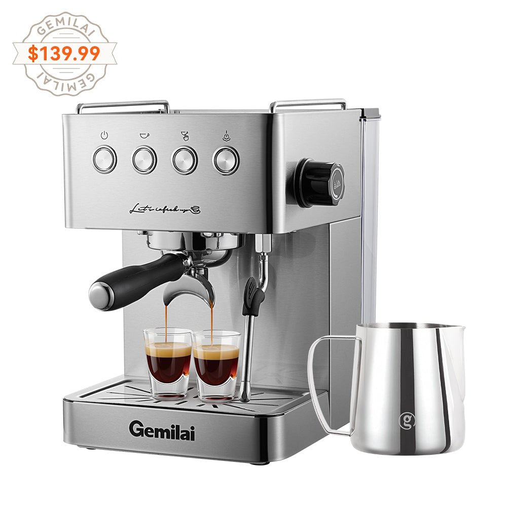 Beetle G3005E Espresso Machine with Milk Frothing Pitcher - Gemilai