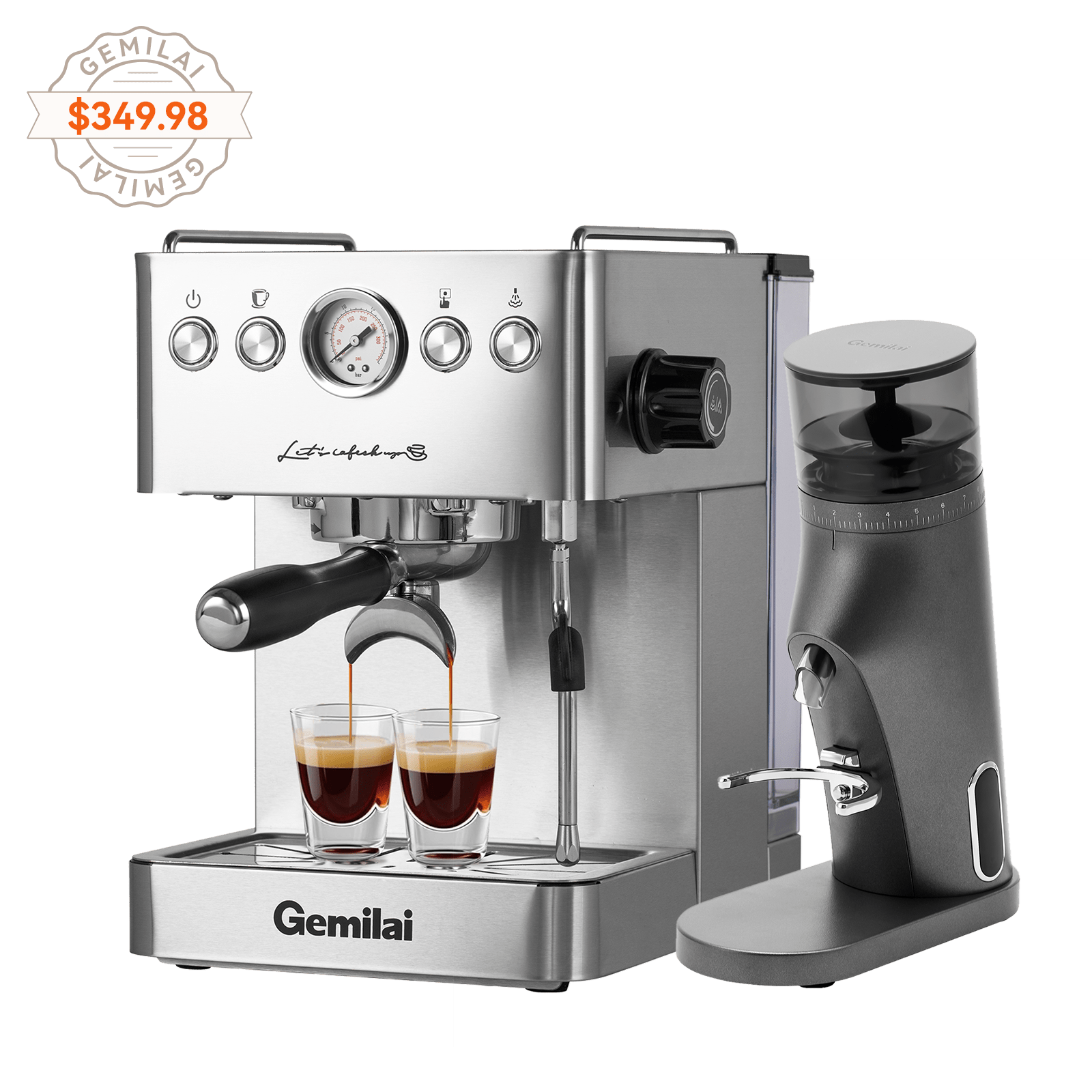 Beetle G3005H Espresso Machine with G9010B Coffee Grinder - Gemilai