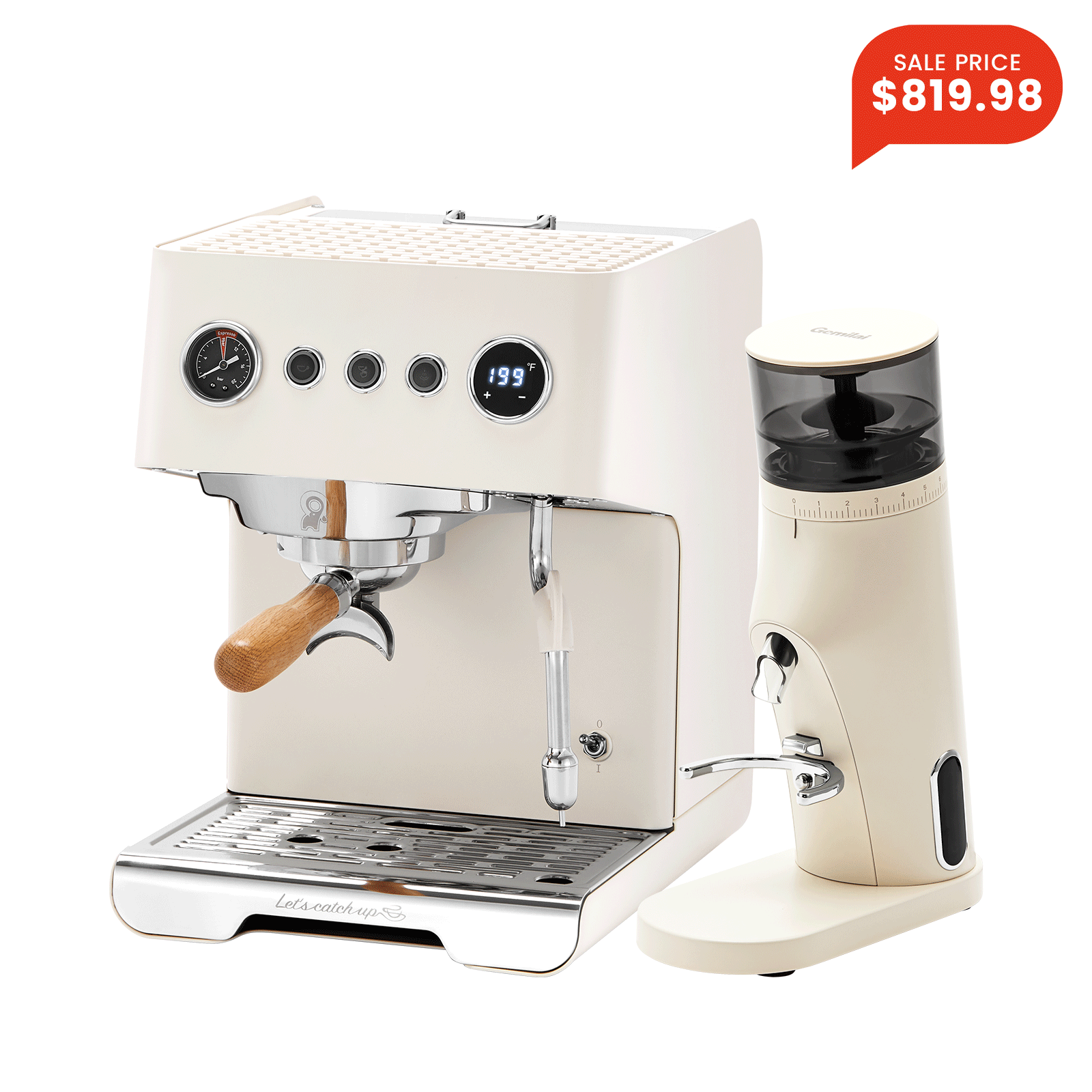 Ele G3028A Espresso Machine with G9010B Coffee Grinder - Gemilai