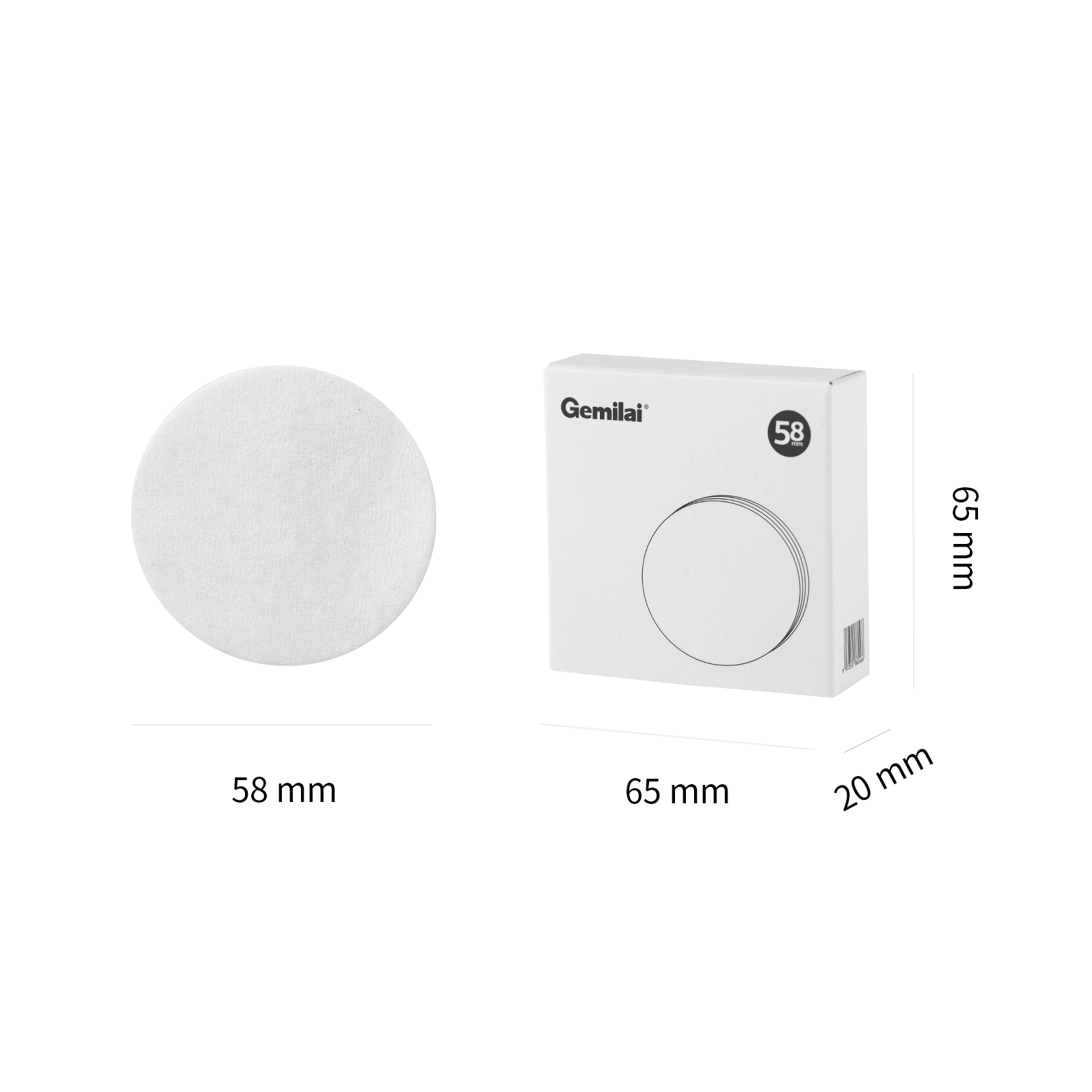 58mm Espresso Paper Filters - Gemilai