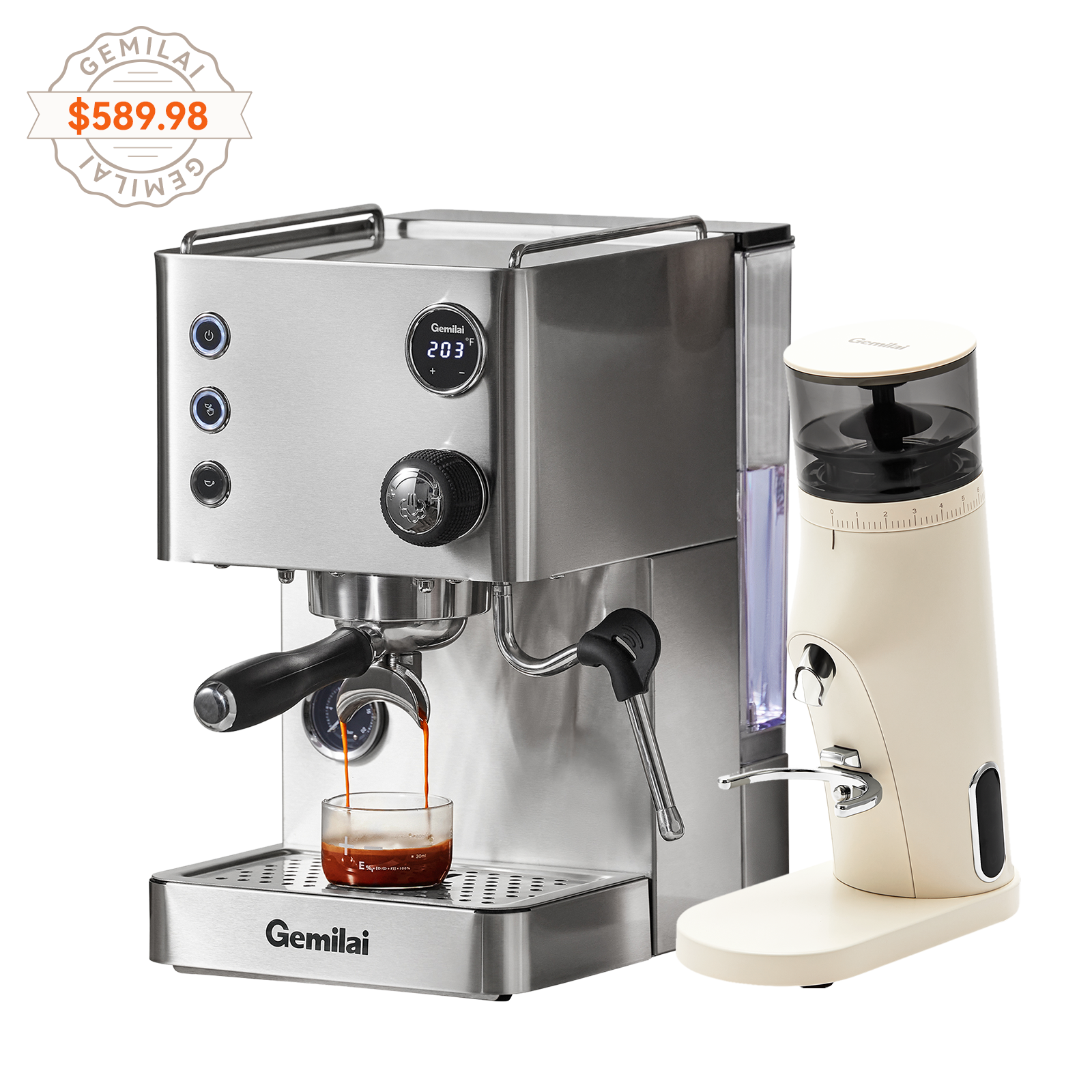 Powerhouse G3007L Espresso Machine with G9010B Coffee Grinder