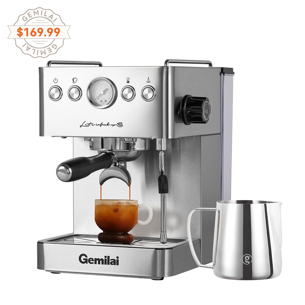 Beetle G3005H Espresso Machine with Milk Frothing Pitcher - Gemilai