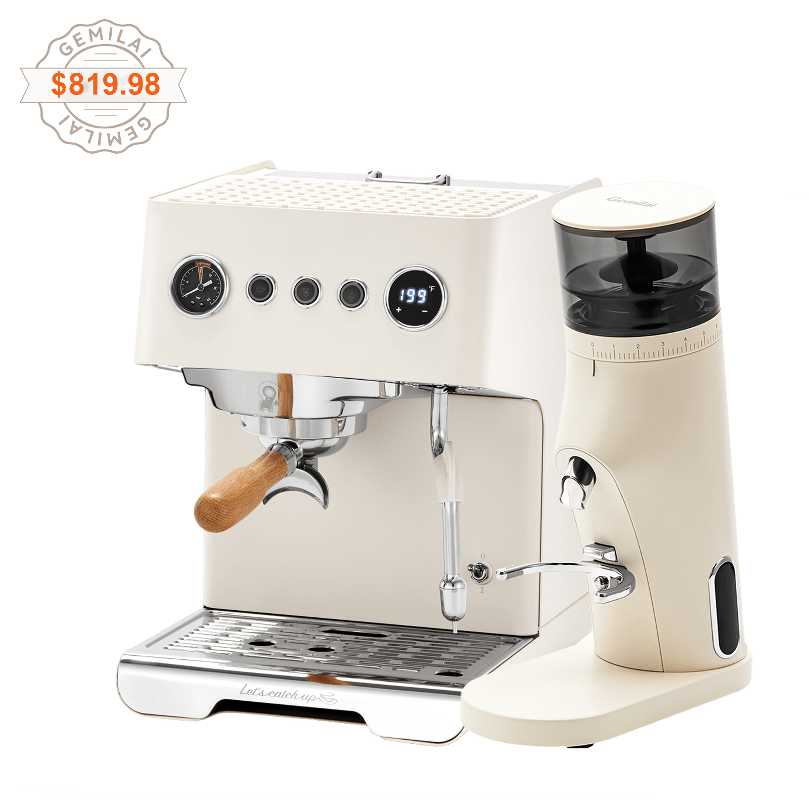 Ele G3028A Espresso Machine with G9010B Coffee Grinder - Gemilai