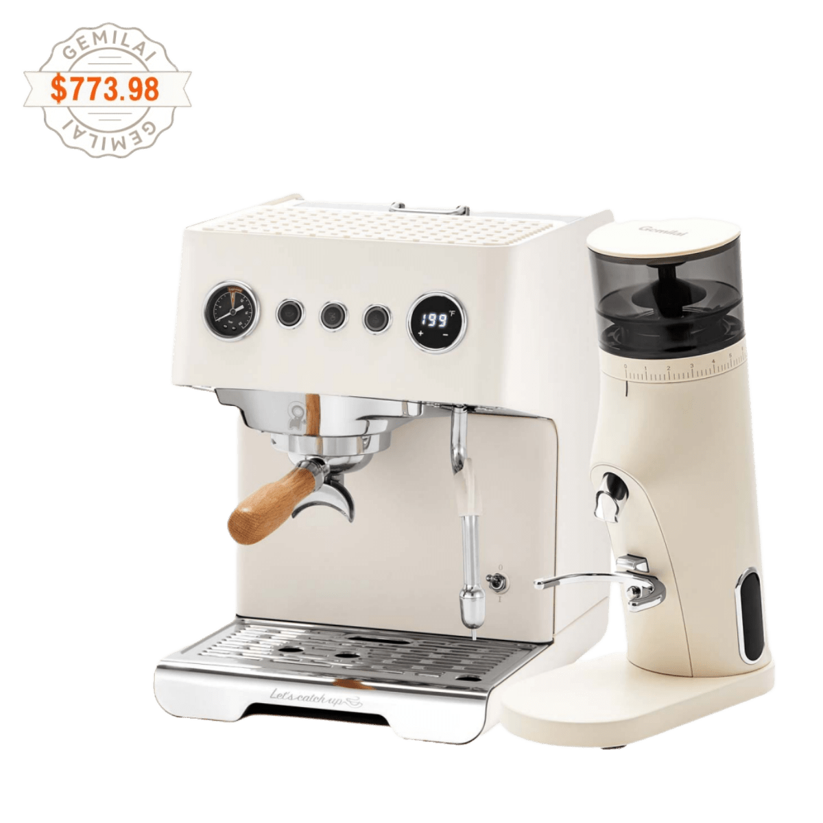 Ele G3028A Espresso Machine with G9010B Coffee Grinder - Gemilai